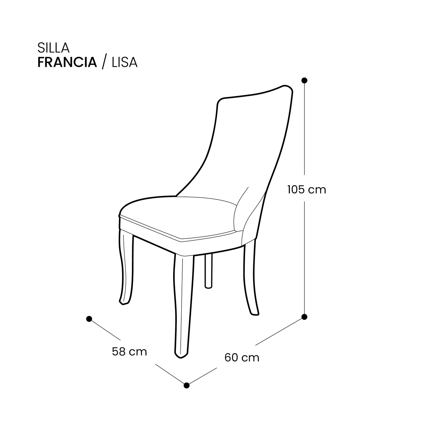 Silla Francia Lisa