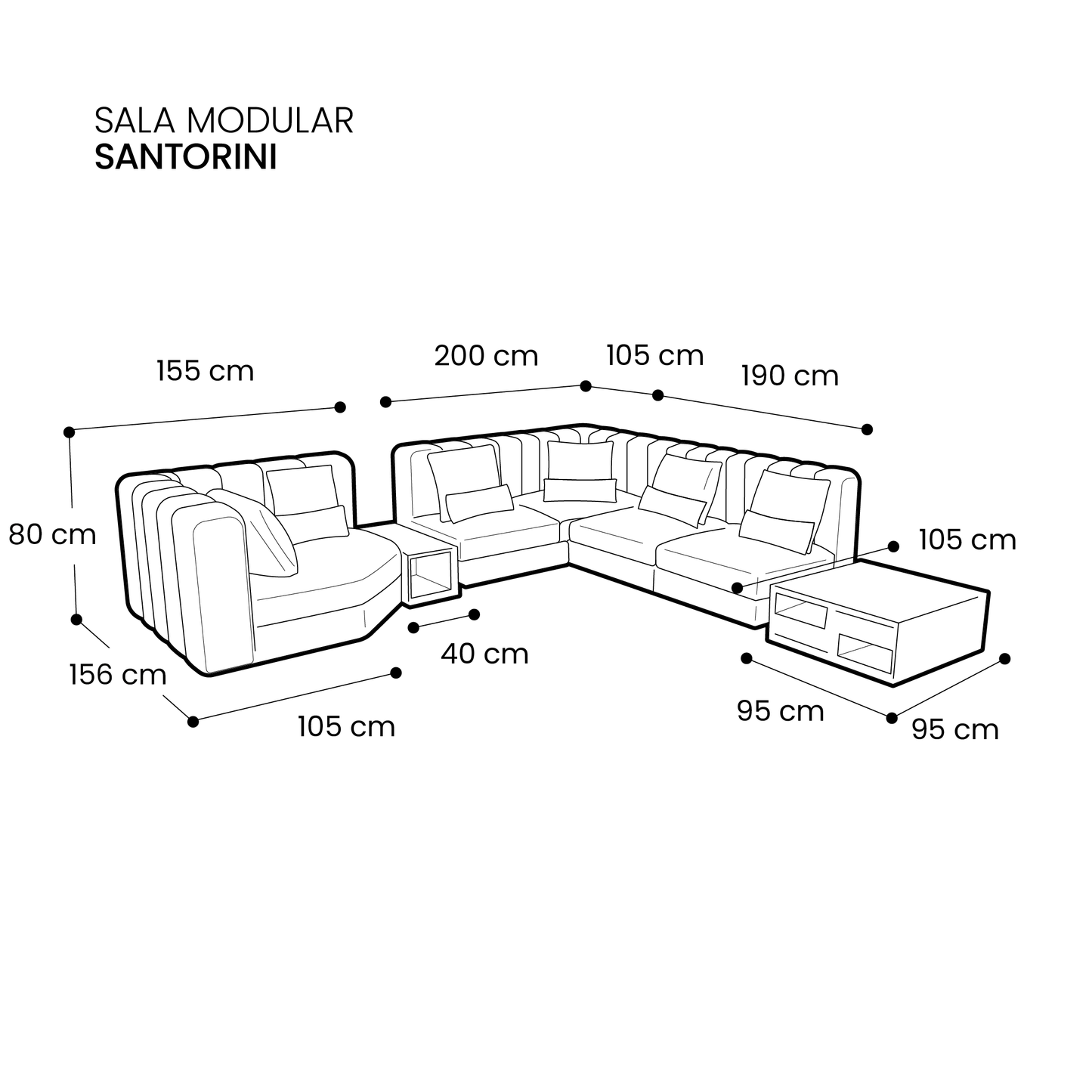 Sala modular Santorini