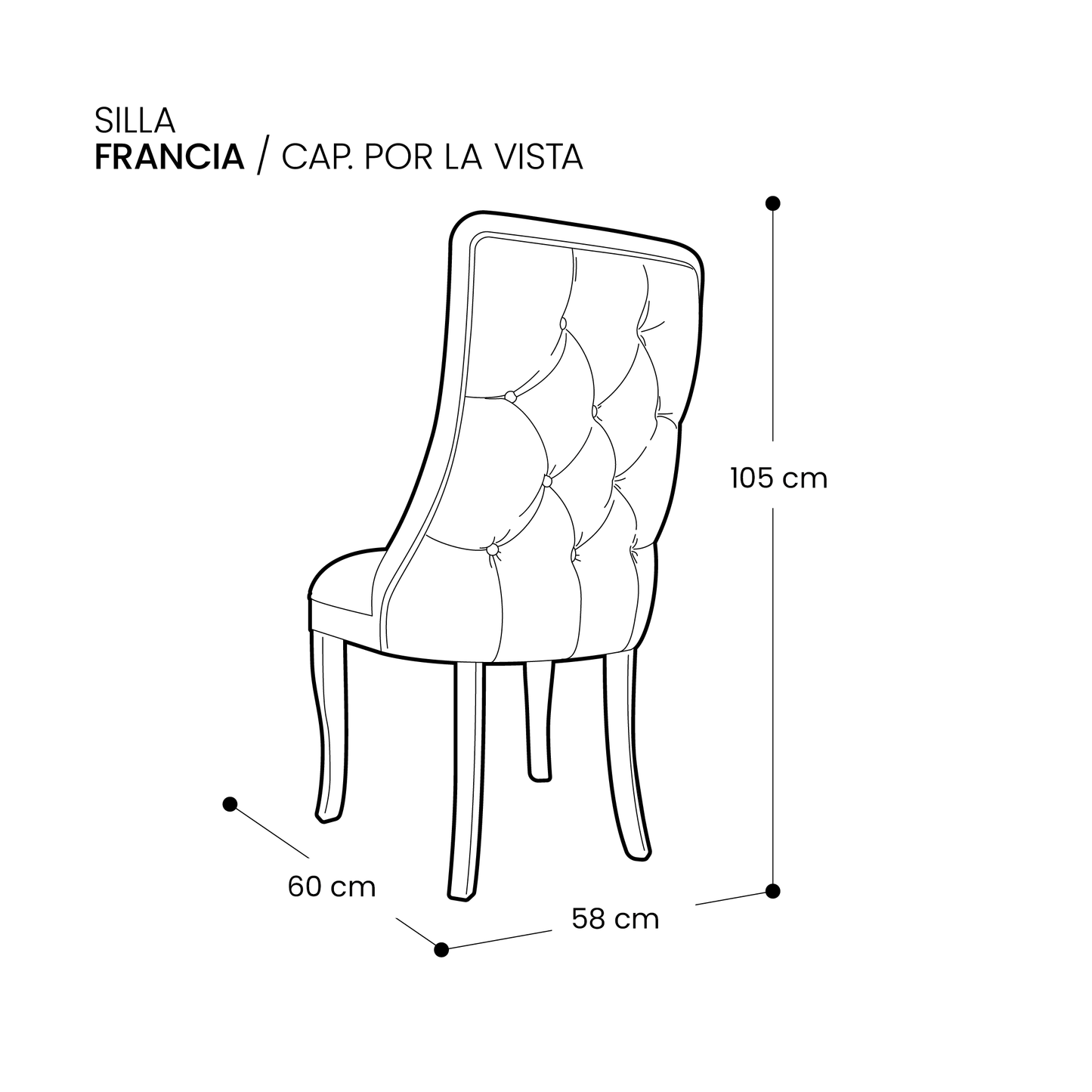 Silla Francia Capitonada por la Vista