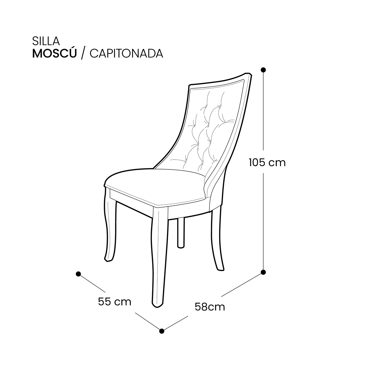 Silla Moscú Capitonada