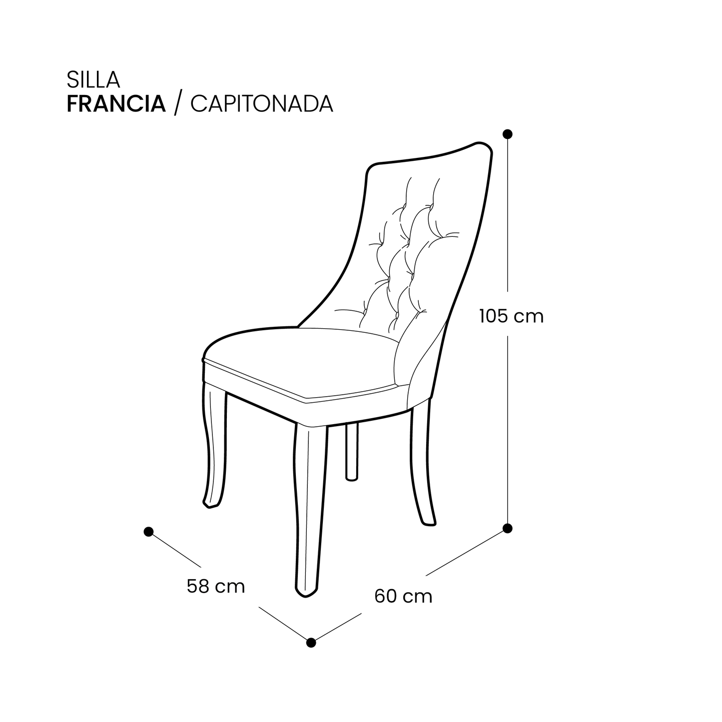 Silla Francia Capitonada