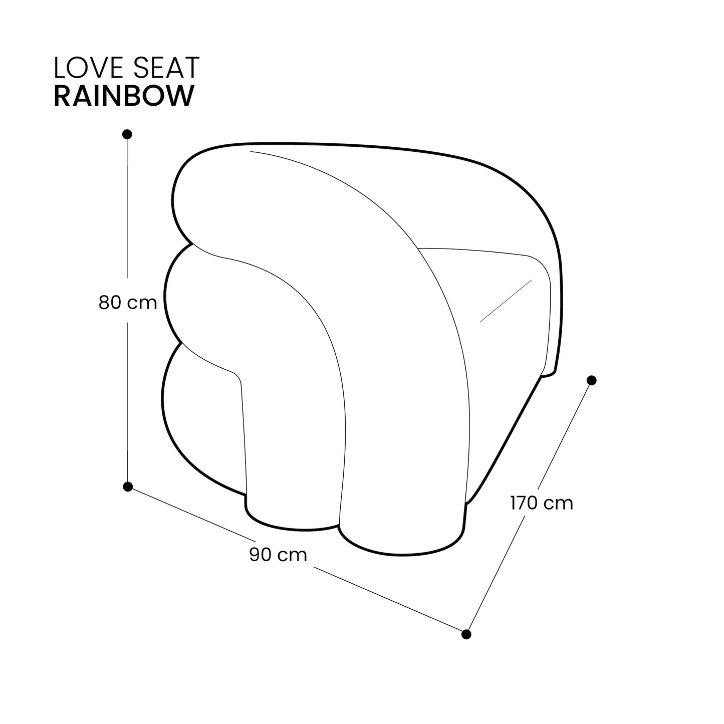 Love seat Rainbow
